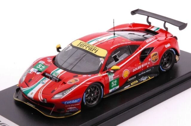 Look Smart Ferrari 488 GTE EVO #52 1:43 Voiture des 24 Heures du Mans en Résine - Rouge/Noir (LSLM122)