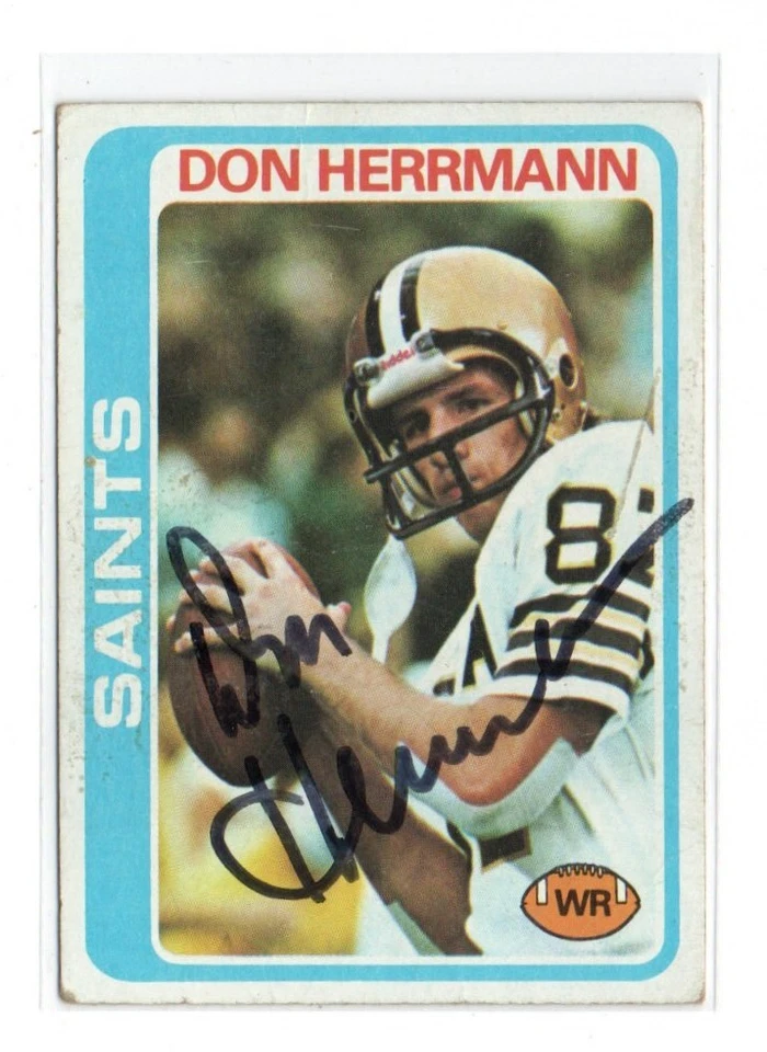 DON HERRMANN NEW ORLEANS SAINTS 1978 TOPPS IP/TTM AUTOGRAPH AUTO - Image 1 of 1