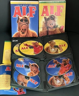 ALF TV Series Set Seasons 1 and 2 DVD Box Sets 4 Discs Each 8 Total Paperwork Foto 1 de 4