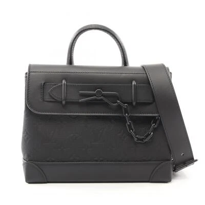 LOUIS VUITTON Steamer PM Shoulder bag M24436 Monogram Taurillon leather Noir LV - Image 1 of 4