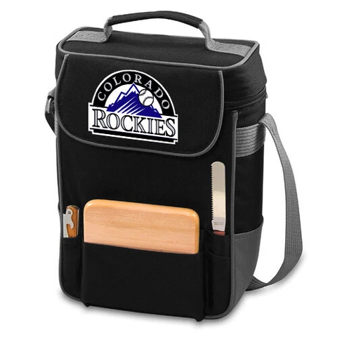 Colorado Rockies Duet Wine Cooler Tote - Black Cover