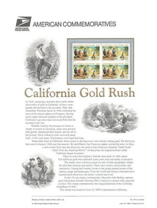 #573 33c California Gold Rush #3316 - USPS Stamp Panel - Picture 1 of 1