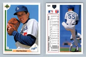 Orel Hershiser - Dodgers #524 Upper Deck 1991 Baseball Trading Card - Picture 1 of 1