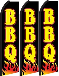 BBQ King Size Swooper Flagge Banner Schild 3er Pack - Bild 1 von 1