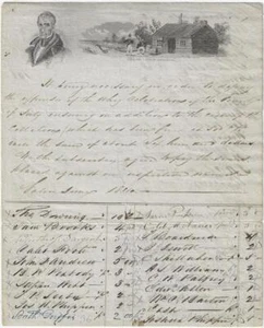 1840 – A Henry Harrison Campaign Letter Sheet regarding a Whig Party Picnic - Picture 1 of 1