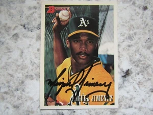 A's Miguel Jimenez Signed Autographed 1993 Bowman Mint - Picture 1 of 1