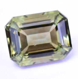 Natural Greenish Moldavite 20.60 Ct Emerald Certified Transparent Loose Gemstone - Picture 1 of 6