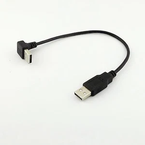 USB 2.0 Type A Male UP Angled to USB A Male Data Extension Adapter Short Cable - Picture 1 of 5