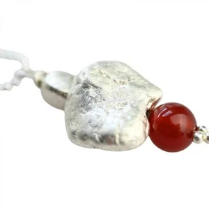 Colgante de plata cornalina mate - Imagen 1 de 1