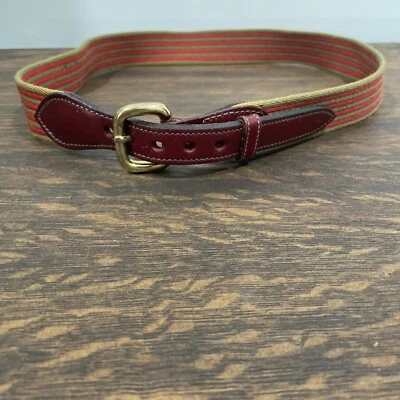 Cinturón Hombre 30 Dooney & Bourke Oliva Y Rojo Rayas Foto 1 de 4