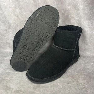 Bearpaw Womens 619W Demi Black Slip On Shearling Boots Shoes 9 Medium - Picture 1 of 8