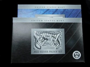 2022 Silver Proof Set & 2022 Silver Mint Proof Set - Both Complete with Box and - Picture 1 of 11