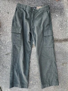 Banana Republic Cargo Hunting Pants Mens 31 x 30 Army Green Thick Wool - Picture 1 of 3