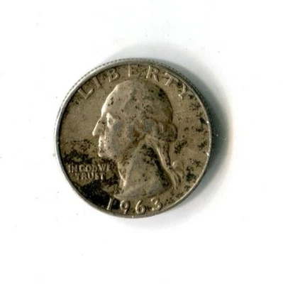 1963-P Washington Quarter 90% Silver | Uncertified Circulated - Image 1 of 2