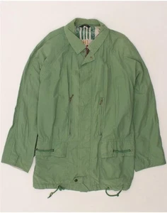 FACIBA Mens Windbreaker Jacket IT 54 2XL Green Cotton CJ15 - Imagen 1 de 3