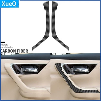 Real Carbon Fiber Front Door Armrest Panel Cover For Nissan Altima Teana 2013-18 - Изображение 1 из 4