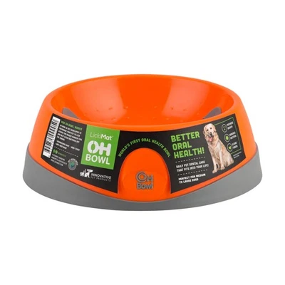 Lickimat OH Bowl Schlecknapf Hunde orange Fressnapf Futternapf Leckerli Training - Bild 1 von 3
