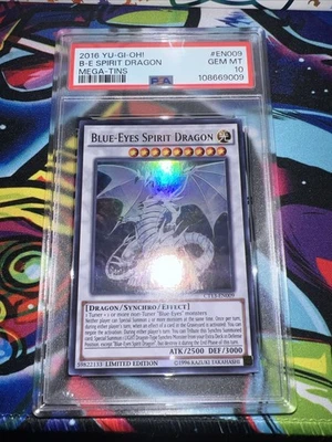 PSA 10 Yu-Gi-Oh Blue-Eyes Spirit Dragon Ultimate Rare CT13-EN009 2016 Mega-Tins - Image 1 of 2