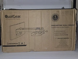 QualGear QG-PM-FT1-WHT Universal Projector Wall Mount with Fine Tune Adjustments - Picture 1 of 6