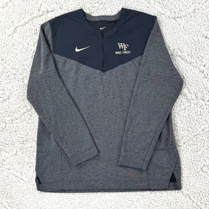 Nike Dri Fit On Field Wake Forest Demon Deacons 1/4 Zip Pullover Mens Large - Picture 1 of 11