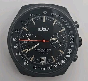 Vintage LeJour PVD Chronograph 7734 41mm Handaufzug Armbanduhr - Bild 1 von 6