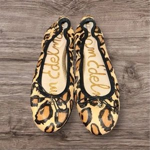 Sam Edelman Felicia Damen-Ballerinas Rindshaar Fell Tiermotiv Größe 7,5 - Bild 1 von 4