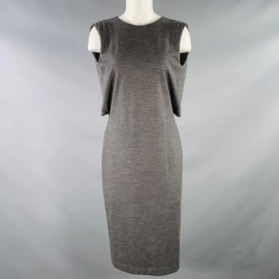 Vestido vaquero JIL SANDER talla 6 gris jaspeado jersey sin mangas atado trasero Foto 1 de 4