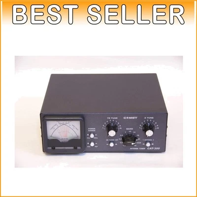 Lightweight 300W Manual Antenna Tuner with Backlit Cross Needle Display - Image 1 of 3
