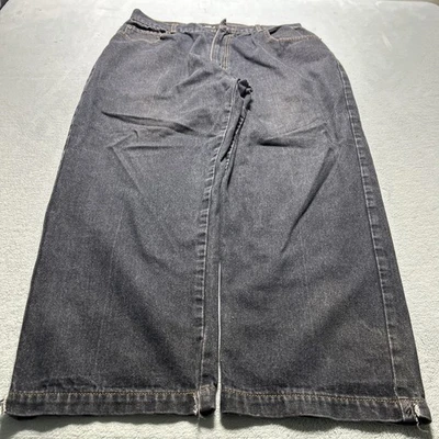 Pantalones de mezclilla holgados Y2K 2000s Joker marca UK Beyond 34x28 negros Hamilton sueltos pierna ancha Foto 1 de 4