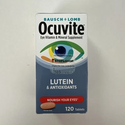 (1) Suplemento para ojos Bausch + Lomb Ocuvite con luteína 120 Ct Exp. 27/02 Foto 1 de 3