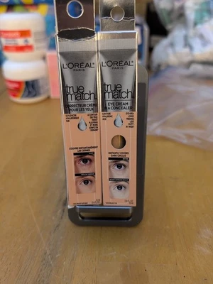 L'Oreal Paris N3-4  True Match Eye Cream In A Concealer .4 fl Oz Makeup Lot of 2 - Image 1 of 2