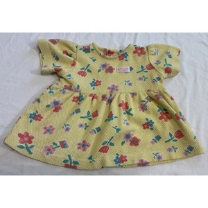 RARE Vintage Baby Guess Floral Dress Size 12 Months 90s Flower Power AOP Pastel - Picture 1 of 8