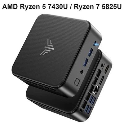 KAMRUI E3B 4K MINI PC AMD R5 7430U / R7 5825U 16/32GB DDR4 512GB SSD WiFi6 Win11 - Image 1 of 4