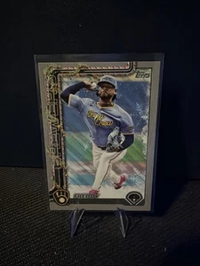 2025 Topps Holiday - Silver Glitter - Freddy Peralta #H99 Milwaukee Brewers - Picture 1 of 2