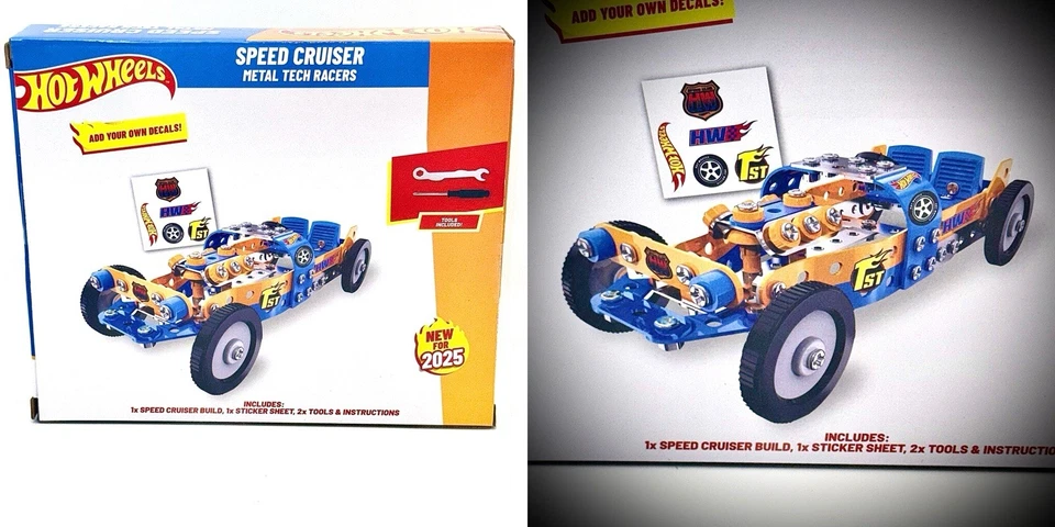 Hot Wheels Lego 201pc SPEED CRUISER (2025) Metal Tech Racers w/Decals #9201968 - Image 1 of 4