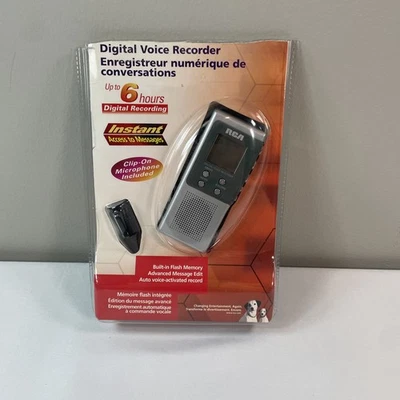 RCA DIGITAL VOICE RECORDER WITH CLIP-ON MIC RP5012 UP TO 6 HOURS DIGITAL REC - Image 1 of 4