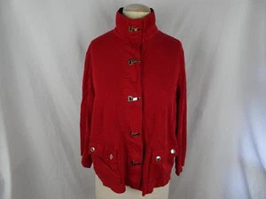 Lauren Ralph Lauren rote Jacke mit goldenem Verschluss & Taschen Größe 1X - Bild 1 von 9