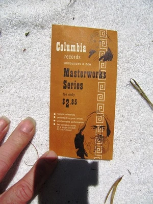 1951 COLUMBIA Records Announces New MASTERWORKS AL Series Supplement CATALOG LP Foto 1 de 2