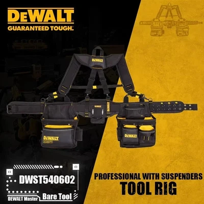 DEWALT Professional Tool Rig DWST540602 25 Pockets Heavy Duty Suspenders Belt - Image 1 of 4