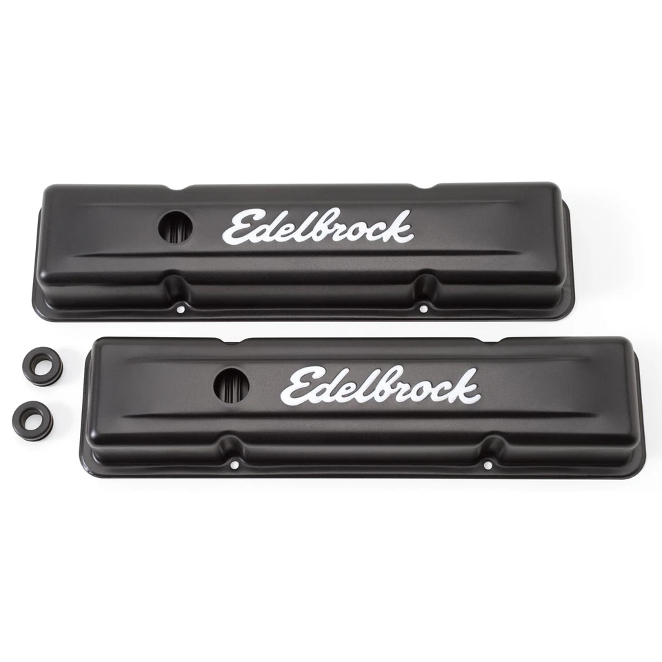Edelbrock Engine Valve Cover Set Fits 1979 Buick Regal - Image 1 of 4