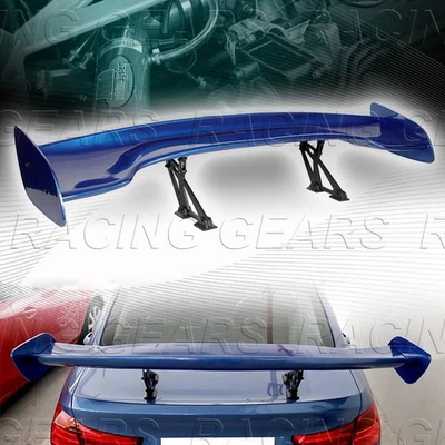 ALERÓN AJUSTABLE UNIVERSAL 57" ESTILO DRAGÓN-3 PINTADO AZUL ABS GT MALETERO Foto 1 de 4