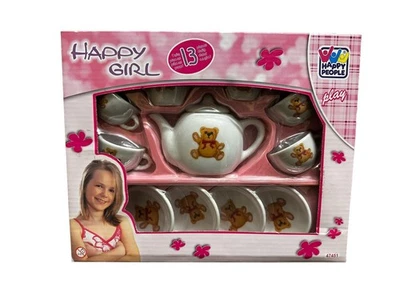 Happy Girl Porzellan Kindergeschirr | 13 Teile Set | Teddy | Happy People | NEU - Bild 1 von 2