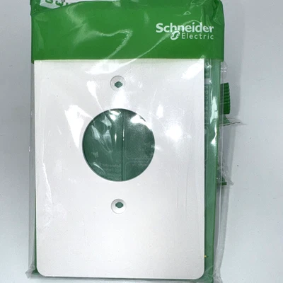 Placas de orificio de salida única blancas serie Schneider Electric cuadradas D de gran tamaño Foto 1 de 3