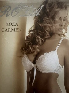 Roza Carmen White Lace Padded Underwired Bra 36D BNIB - Picture 1 of 4