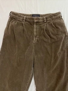 Vintage Abercrombie & Fitch Corduroy Brown Pants 36x34(33) Retro Baggy Y2K 90s - Picture 1 of 10