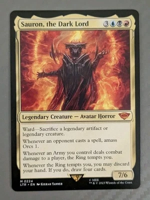 MTG: Lord of the Rings - Sauron, the Dark Lord - Mythic Rare - 0224 - NM - Image 1 of 2