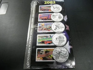 2000 GREETINGS FROM AMERICA COIN & STAMP SET - Picture 1 of 2