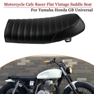Motorrad Sattel Sitzbank Seat Cushion Für Honda Suzuki Yamaha Cafe Racer Schwarz - Picture 1 of 14
