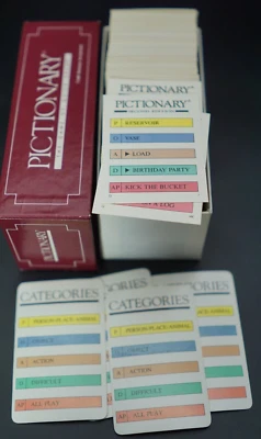 Pictionary Second Edition Card Set 1987, Replacement Cards ONLY - Image 1 of 4