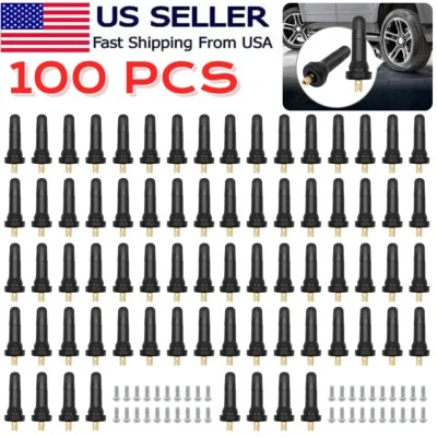 Kit de servicio de vástago de válvula sensor de presión de neumáticos 100 X para 17-20008 20008 20018 Foto 1 de 4